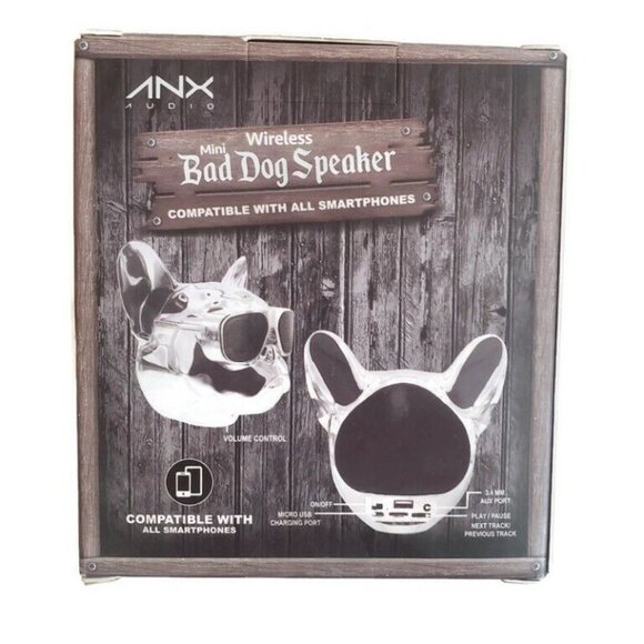 ANZ Audio Bluetooth Wireless Mini Bad Dog Speaker Bedroom Man Cave Game Room - Picture 3 of 5